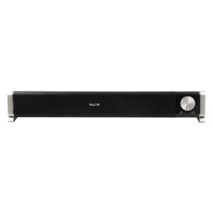 ngs sb500 bt barra de sonido bluetooth 20w alimentacion por usb entrada jack y microfono salida auriculares control de volumen integrado diseño compacto color negro