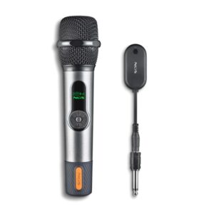 ngs singerstar microfono inalambrico vocal tipo dinamico sonido potente y claro entrada jack 3.5 y adaptador jack 6.3 alcance hasta 15m autonomia hasta 30h color negro
