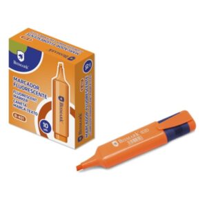 bismark marcador fluorescente punta biselada 1 5mm aprox tinta base de agua color naranja