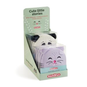 miquel rius back2fun expositor con 8 cuadernos peluche 160 hojas de papel 80 g/m2 4 de cada modelo panda y hamster