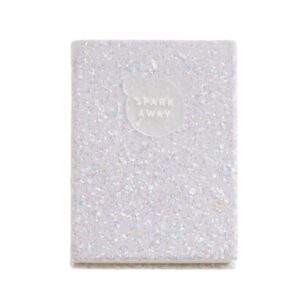 miquel rius back2fun cuaderno encolado con cubierta de purpurina blanco y patch de silicona 96 hojas punteadas de papel 100 g/m2