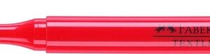 faber castell textliner 38 marcador fluorescente cuerpo fino punta biselada trazo grueso y fino tinta con base de agua color rojo