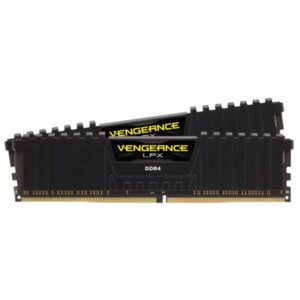 corsair vengeance memoria ddr4 32gb 2x16gb pc 3200 lpx color negro