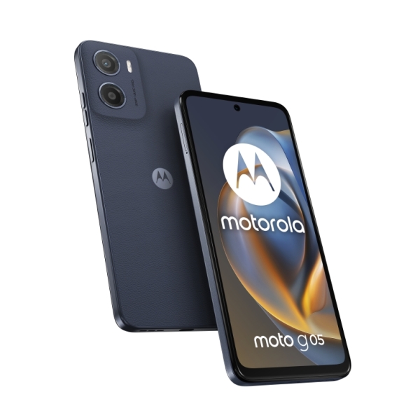 motorola moto g05 smartphone pantalla 6.67" 4gb 256gb camara 50mp bateria 5200mah admite carga de 18w color azul