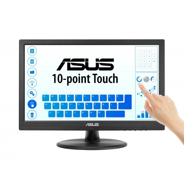 asus vt169he monitor tactil 15.6" led ips fullhd 60hz capacidad tactil 10 puntos respuesta 5ms 16:9 hdmi, vga vesa 75x75mm