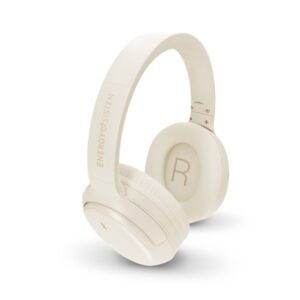 energy sistem auriculares bluetooth rizz conexion multipunto hasta 50h de bateria deep bass para graves profundos diadema acolchada ajustable asistente de voz color crema