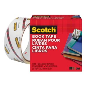 scotch cinta adhesiva para reparacion de libros 38.1mm x 13.7m color transparente