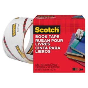 scotch cinta adhesiva para reparacion de libros 50.8mm x 13.7m color transparente