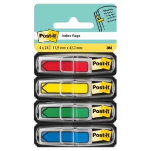 post it index pack de 4 dispensadores con 24 marcadores de indice reposicionables forma rectangular colores surtidos