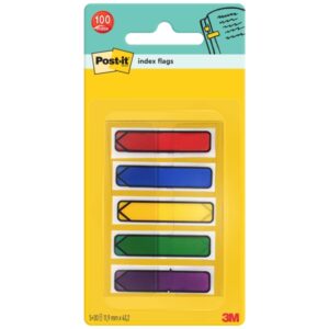 post it index dispensador con 100 marcadores de indice reposicionables forma rectangular colores surtidos