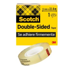 scotch cinta adhesiva de doble cara 12mm x 22.8m color transparente