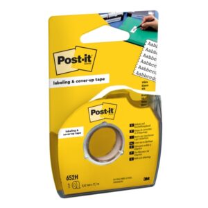 post it rollo de cinta adhesiva para escribir 8.42mm x 17.7m con dispensador color blanco