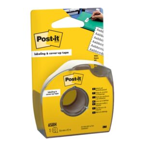 post it rollo de cinta adhesiva para escribir 25.4mm x 17.7m con dispensador color blanco