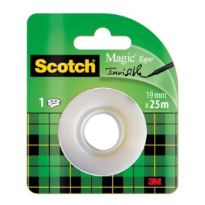 scotch magic cinta adhesiva invisible recambio 19mm x 25m color transparente