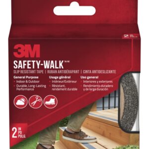 3m safety walk cinta adhesiva antideslizante uso en interior y exterior 50.8mm x 4.57m color gris oscuro