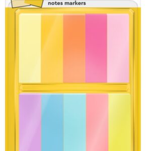 post it pack de 10 blocs de 50 marcadores reposicionables forma rectangular colores surtidos