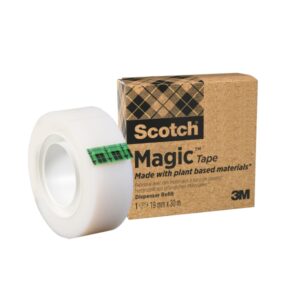 scotch magic cinta adhesiva 66% adhesivo vegetal 19mm x 30m color transparente