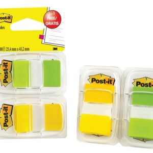 post it index pack de 2 dispensadores con 50 marcadores de indice reposicionables forma rectangular color verde