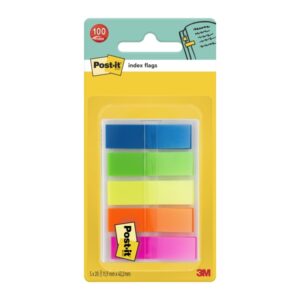 post it index dispensador con 100 marcadores de indice reposicionables forma rectangular colores surtidos