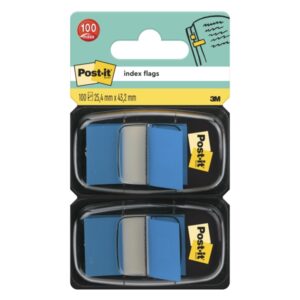 post it index pack de 2 dispensadores con 50 marcadores de indice reposicionables forma rectangular color azul