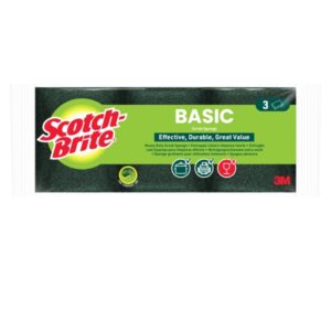 scotch brite pack de 3 estropajos de fibra verde color verde oscuro
