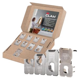 3m claw pack de 9 ganchos de metal para paredes de yeso soporta hasta 30kg color gris/titanio