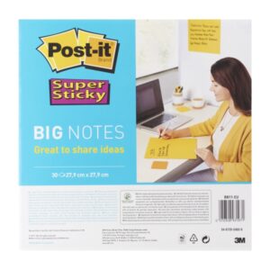 post it super sticky bloc de 30 notas adhesivas reposicionables forma cuadrada 279x279mm color amarillo claro