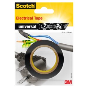 scotch cinta aislante 15mm x 10m fabricada en pvc aislamiento de alta tension de hasta 5000 v color negro