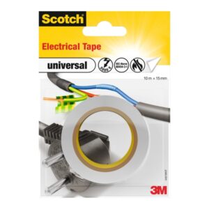scotch cinta aislante 15mm x 10m color blanco