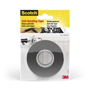 scotch cinta autosellante silicona autofusible 25mm x 3m color negro