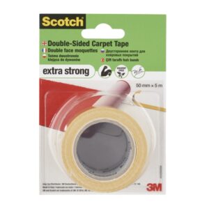 scotch universal cinta adhesiva para moqueta 50mm x 5m alta fuerza adhesiva facil de rasgar a mano color blanco