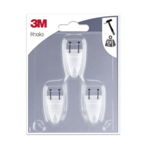 3m pack de 3 ganchos para clavar formato s soporta hasta 2.5kg color blanco