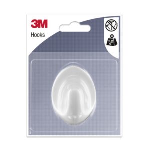 3m gancho adhesivo ovalado grande soporta hasta 1.2kg color blanco