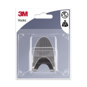 3m gancho adhesivo metalico ovalado soporta hasta 1.3kg color gris/titanio