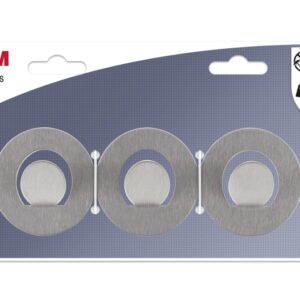 3m ganchos adhesivos en barra metalica barra con 3 ganchos soporta hasta 1.2kg color gris/titanio