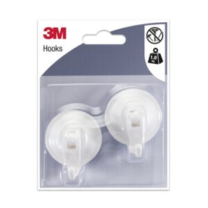 3m pack de 2 ganchos con ventosa cierre de palanca soporta hasta 1kg color blanco