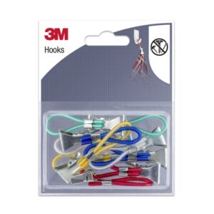 3m pack de 10 lazos con pinza para colgar clip multiusos colores surtidos