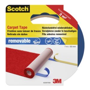 scotch cinta adhesiva para moqueta 50mm x 7m color azul