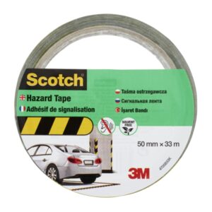 scotch cinta adhesiva de marcaje 50mm x 33m color negro/amarillo