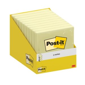 post it bloc de 100 z notas adhesivas reposicionables forma cuadrada 76x76mm color amarillo claro