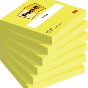 post it pack de 6 blocs de 100 notas adhesivas reposicionables forma cuadrada 76x76mm color verde