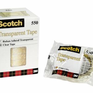scotch 550 pack de 10 cintas adhesivas 15mm x 66m transparente