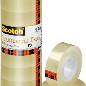 scotch pack de 8 cintas adhesivas 19mm x 33m color transparente