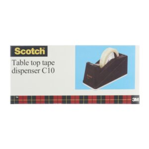 scotch c10 dispensador de cinta adhesiva base antideslizante color negro