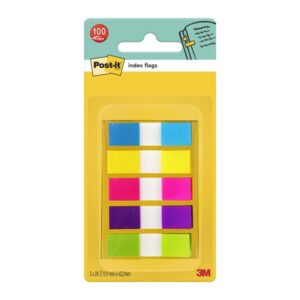 post it index dispensador con 100 marcadores de indice reposicionables forma rectangular colores surtidos