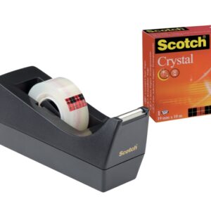 scotch crystal cinta adhesiva 19mm x 10m color negro