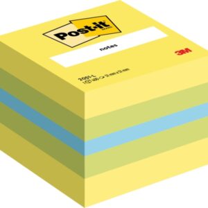 post it cubo de 400 notas adhesivas reposicionables forma cuadrada 51x51mm colores surtidos