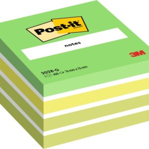 post it cubo de 450 notas adhesivas reposicionables forma cuadrada 76x76mm colores surtidos