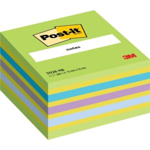 post it cubo de 450 notas adhesivas reposicionables forma cuadrada 76x76mm colores surtidos