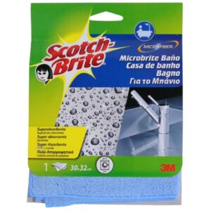 scotch brite bayeta de microfibra para aseo 300x320mm color azul